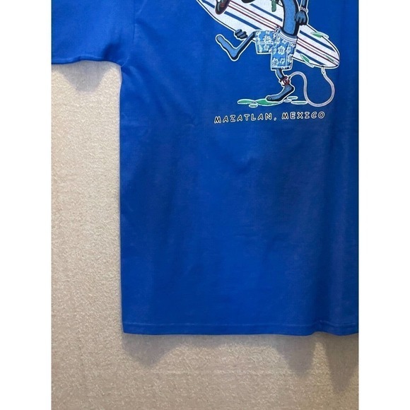 Yazbek Shirt Men's Medium Blue Mazatlan, Mexico - Picture 9 of 12